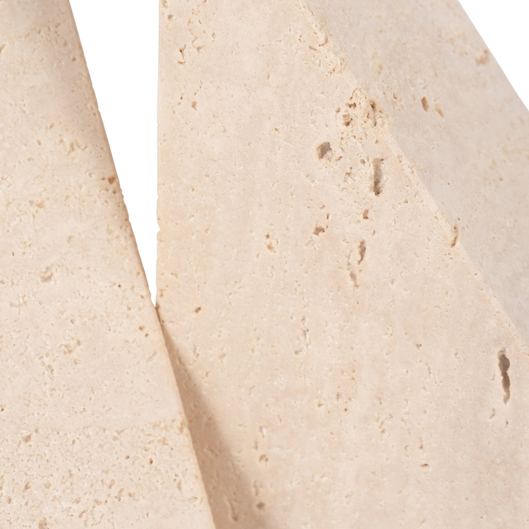 TRAVERTINE, S/2 5" TRIANGLE BOOKENDS, TAN Table Decors| Sagebrook Home