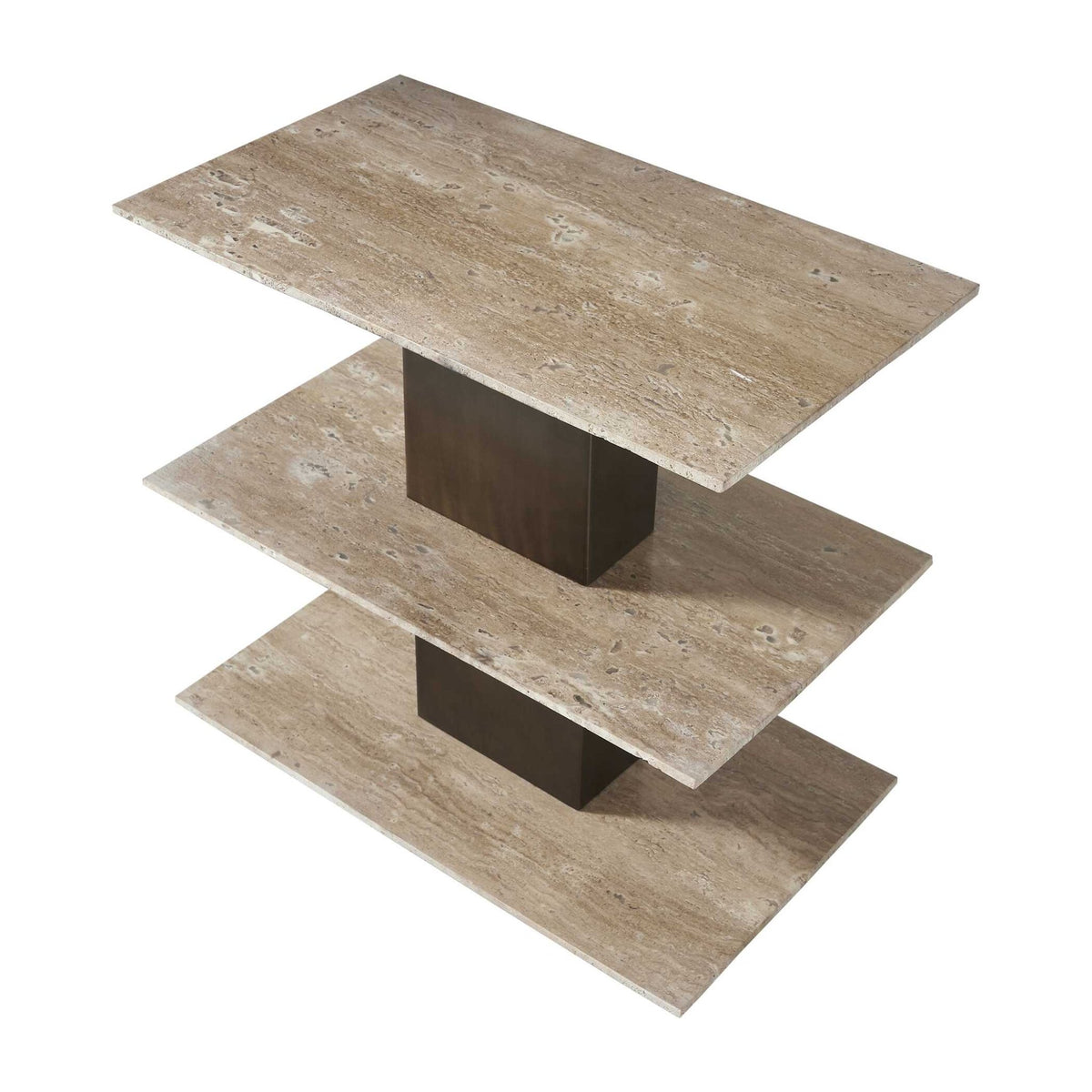 Travertini 3 Tiered Accent Table Accent & End Tables| Uttermost