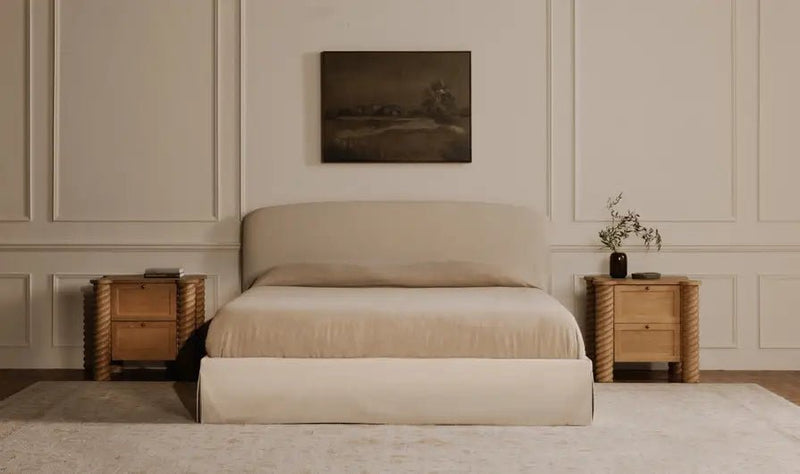 Treccia 2 Drawer Nightstand Oak - Al Rugaib Furniture