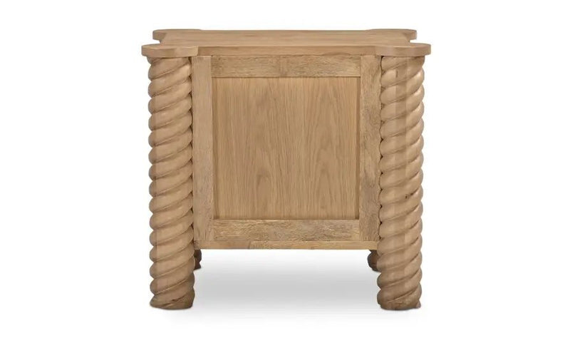 Treccia 2 Drawer Nightstand Oak - Al Rugaib Furniture
