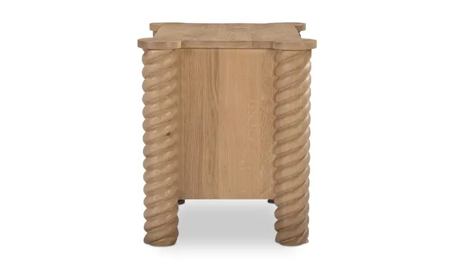 Treccia 2 Drawer Nightstand Oak Nightstands| Moe's Home