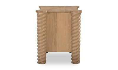 Treccia 2 Drawer Nightstand Oak - Al Rugaib Furniture