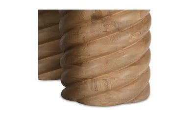 Treccia Round Coffee Table Oak - Al Rugaib Furniture