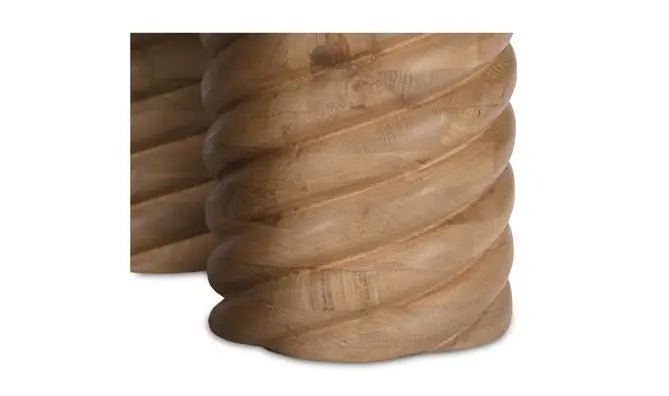 Treccia Round Coffee Table Oak - Al Rugaib Furniture