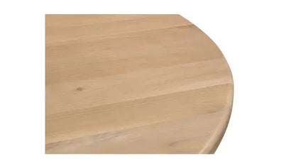 Treccia Round Dining Table Oak - Al Rugaib Furniture