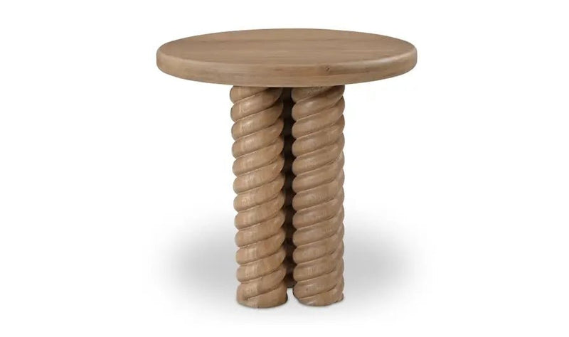 Treccia Side Table Oak - Al Rugaib Furniture