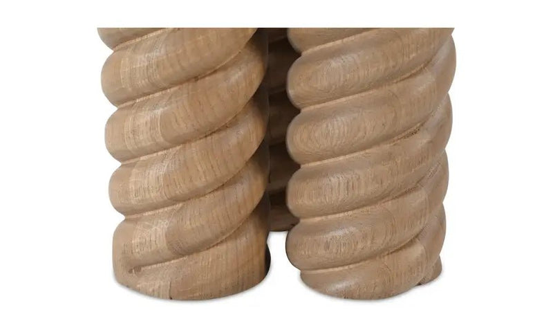 Treccia Side Table Oak - Al Rugaib Furniture