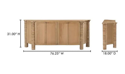 Treccia Sideboard Oak - Al Rugaib Furniture