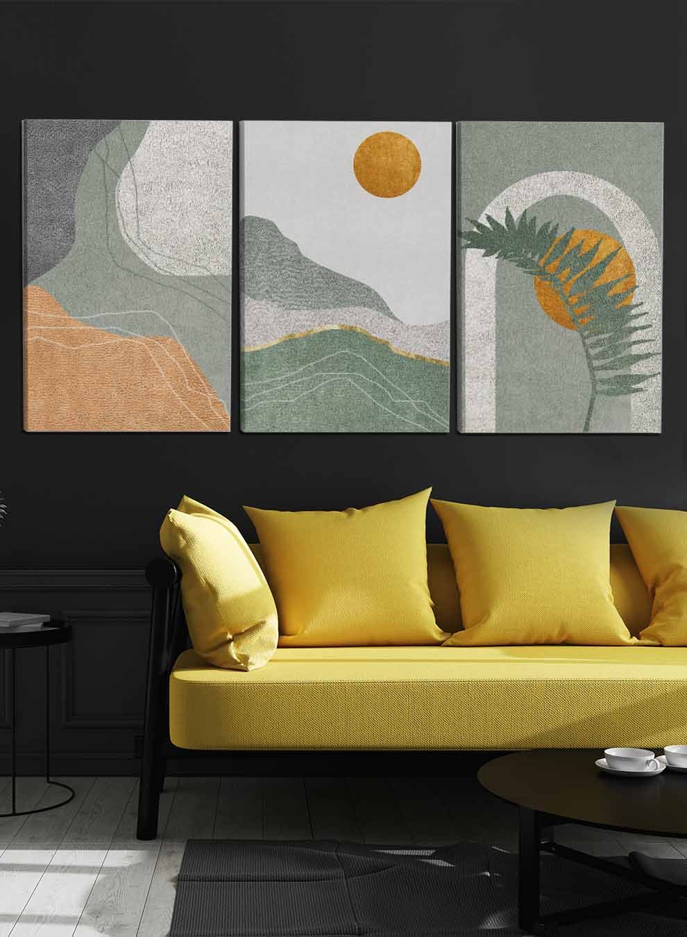 Tree and Moon Paintings(set of 3) Paintings & Pictures| LOWHA