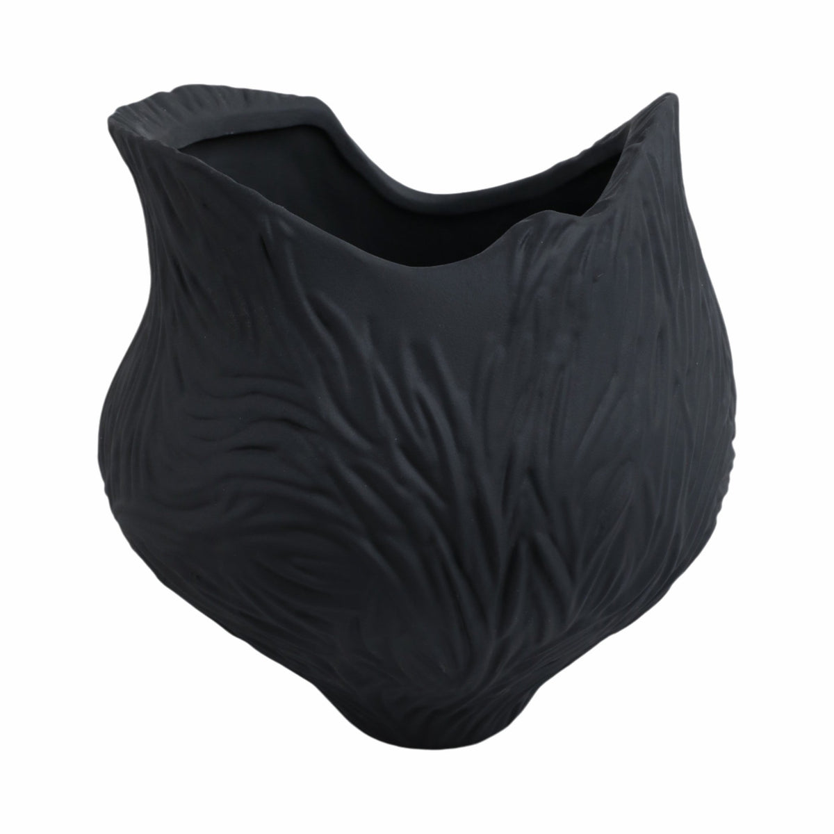 trevino 3d Printed Porcelain Vase,blk Vases and Jars| Sagebrook Home