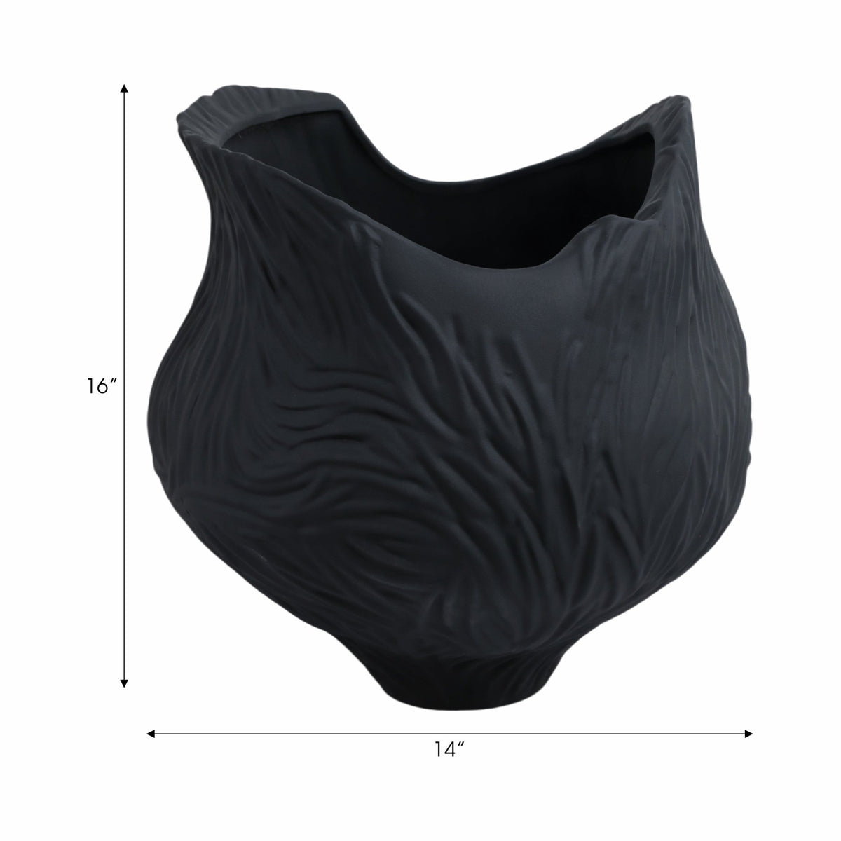 trevino 3d Printed Porcelain Vase,blk Vases and Jars| Sagebrook Home