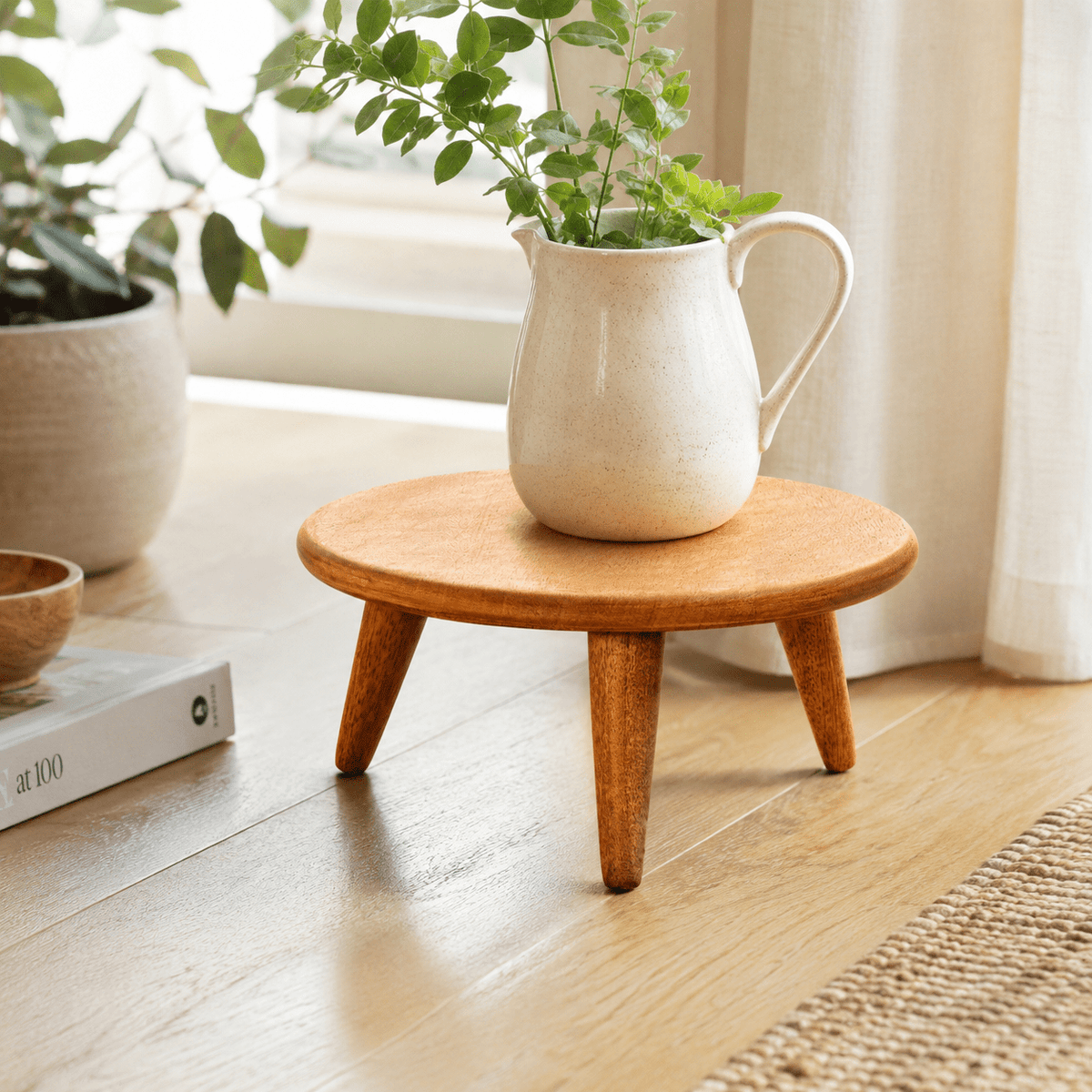 Triangular light weight wooden stand Tray| Roots Furniture