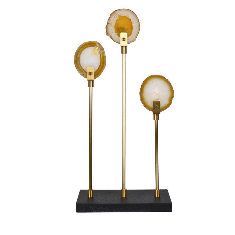 Triple Agate Candle Light Candle Holders| Crestview