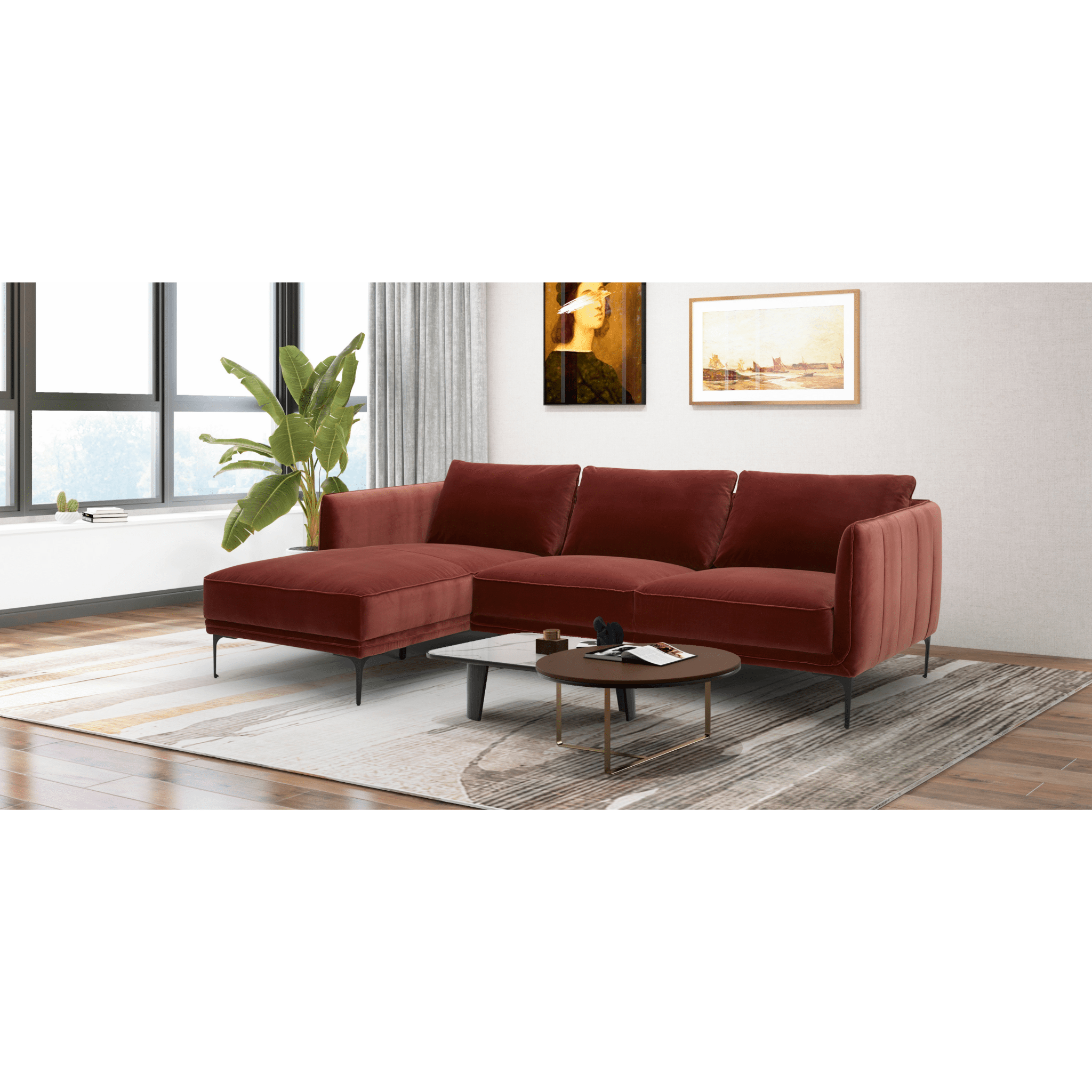 Tropea Red Sectional Sectionals| Roots Furniture