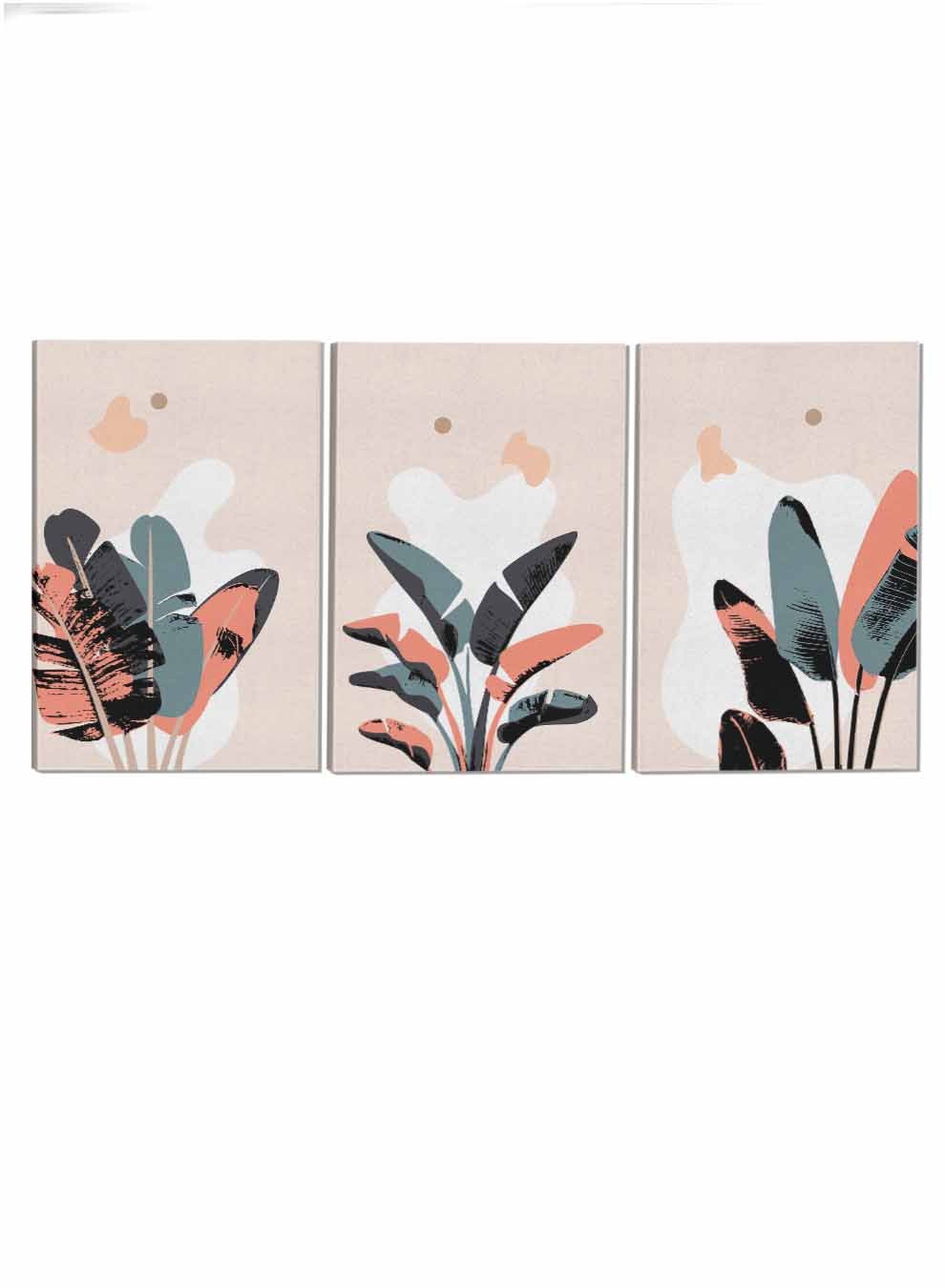 Tropical Foliage Abstract Paintings(set of 3) Paintings & Pictures| LOWHA