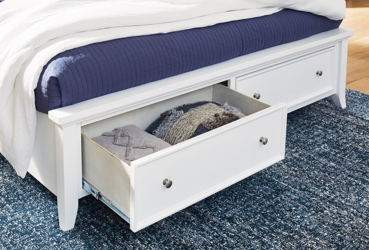 Trulani Queen Sleigh Storage Bed Beds| Ashley Homestore