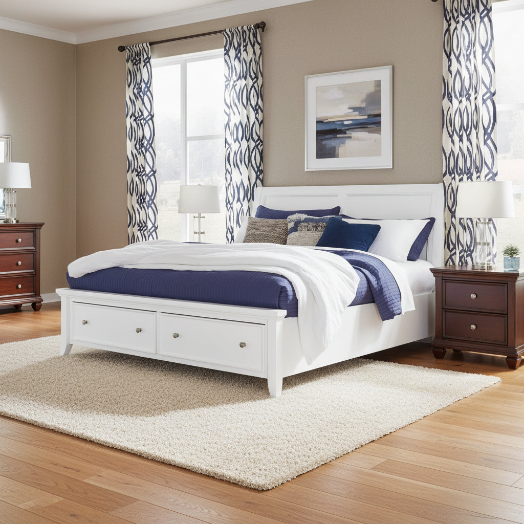 Trulani Queen Sleigh Storage Bed Beds| Ashley Homestore