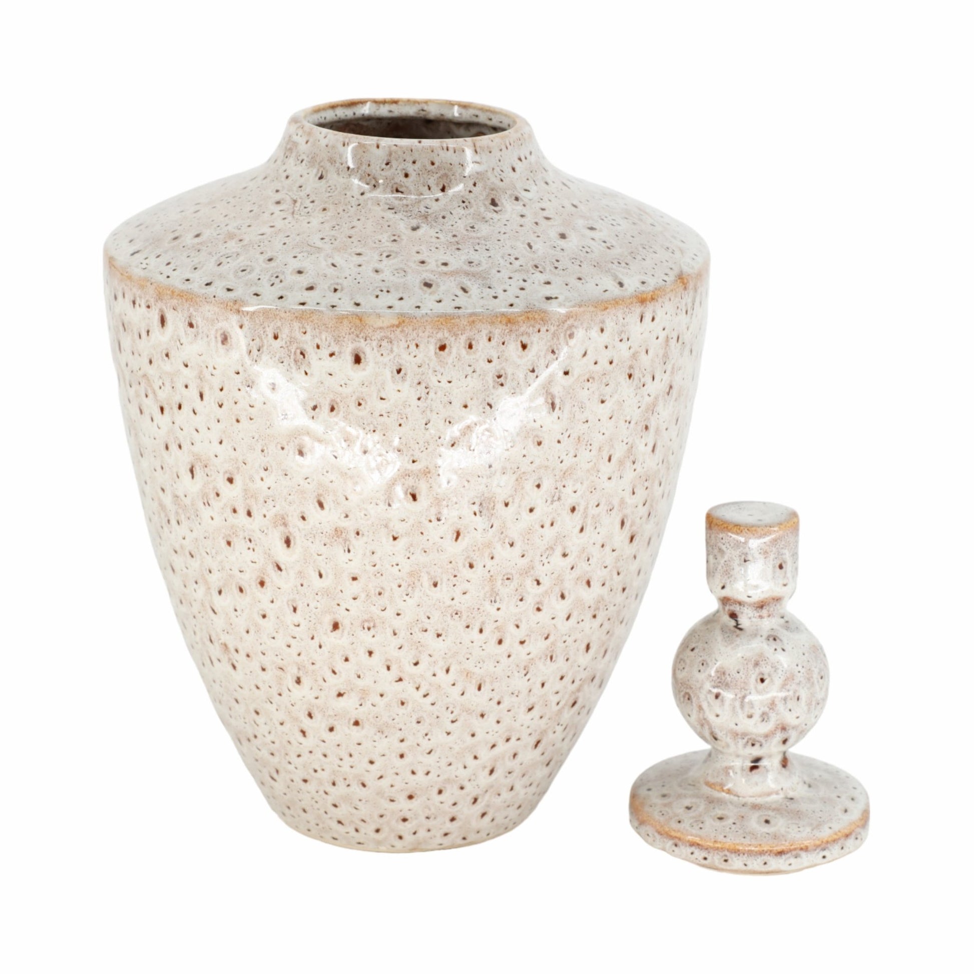TRUMAN SMALL CERAMIC LIDDED JAR Vases and Jars| Sagebrook Home