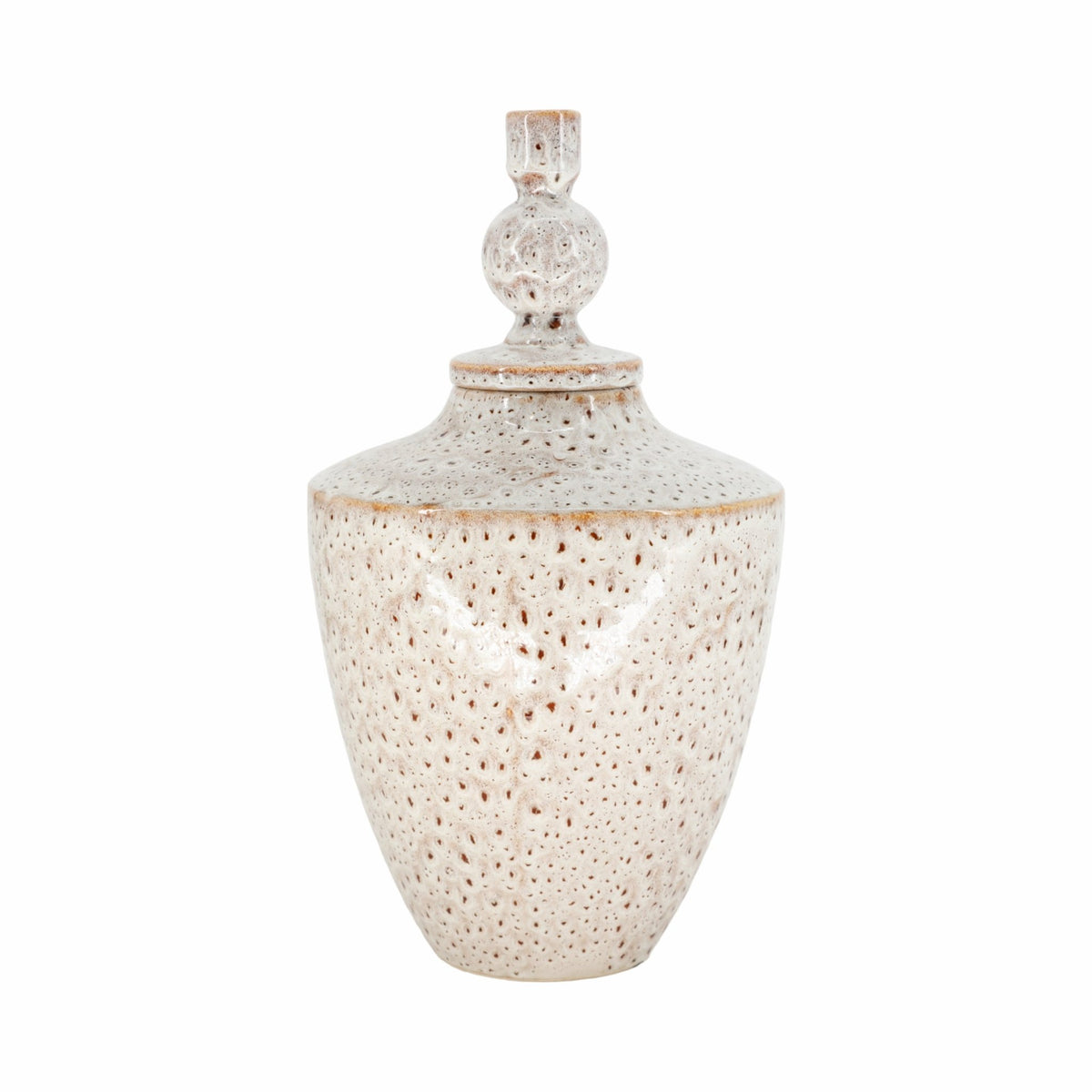 TRUMAN SMALL CERAMIC LIDDED JAR Vases and Jars| Sagebrook Home