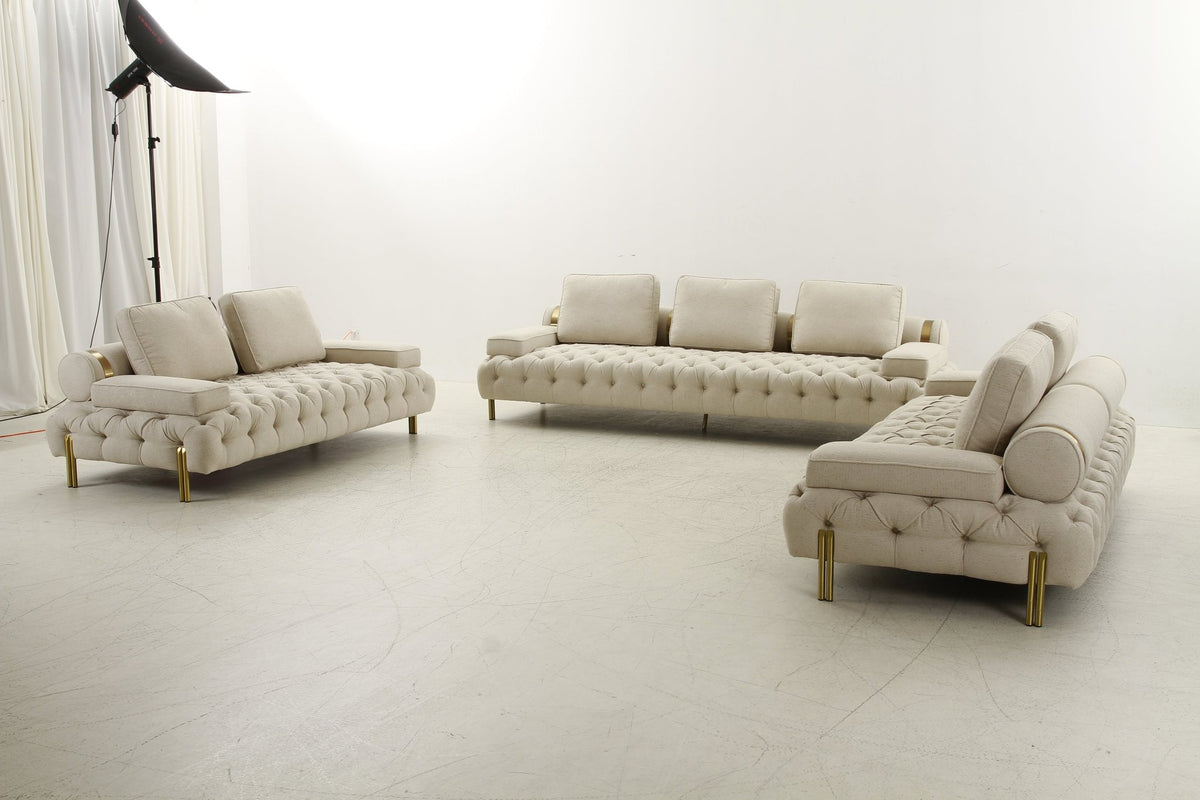 Tufting Beige 2 Seater Loveseat Sofas & Loveseats| Roots Furniture