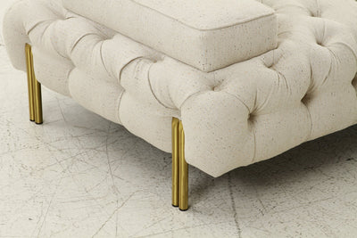 Tufting Beige 2 Seater Loveseat - Al Rugaib Furniture