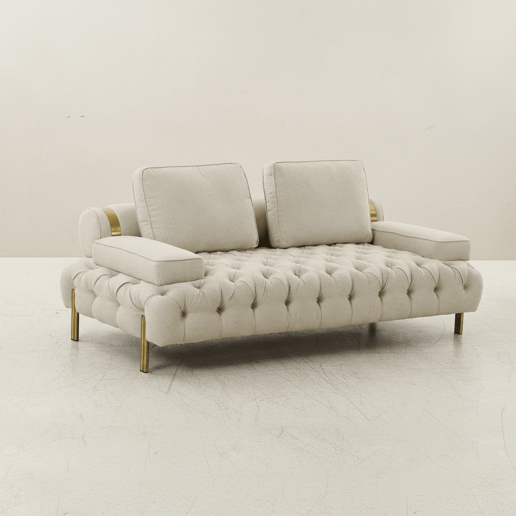 Tufting Beige 2 Seater Loveseat Sofas & Loveseats| Roots Furniture