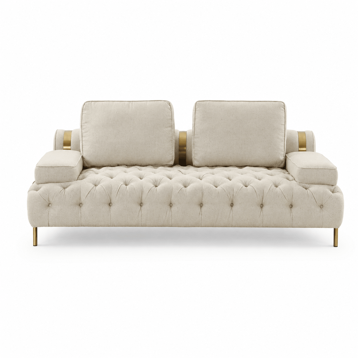 Tufting Beige 2 Seater Loveseat Sofas & Loveseats| Roots Furniture