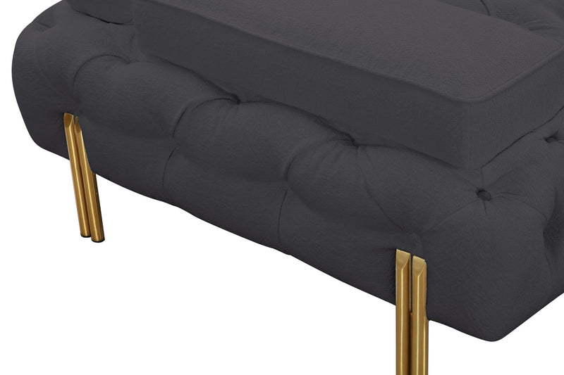 Tufting Dark Grey 3 Seater Sofa - Al Rugaib Furniture