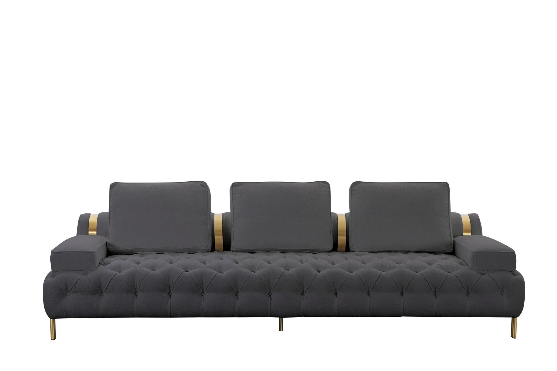 Tufting Dark Grey 4 Seater Sofa XL Sofas| Roots Furniture