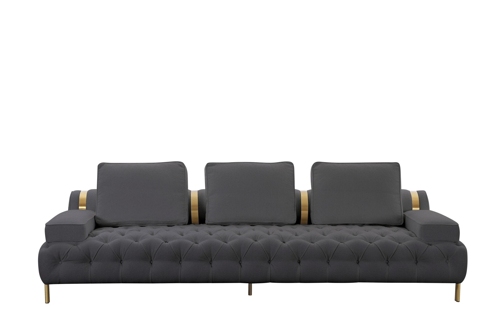 Tufting Dark Grey 4 Seater Sofa XL Sofas| Roots Furniture
