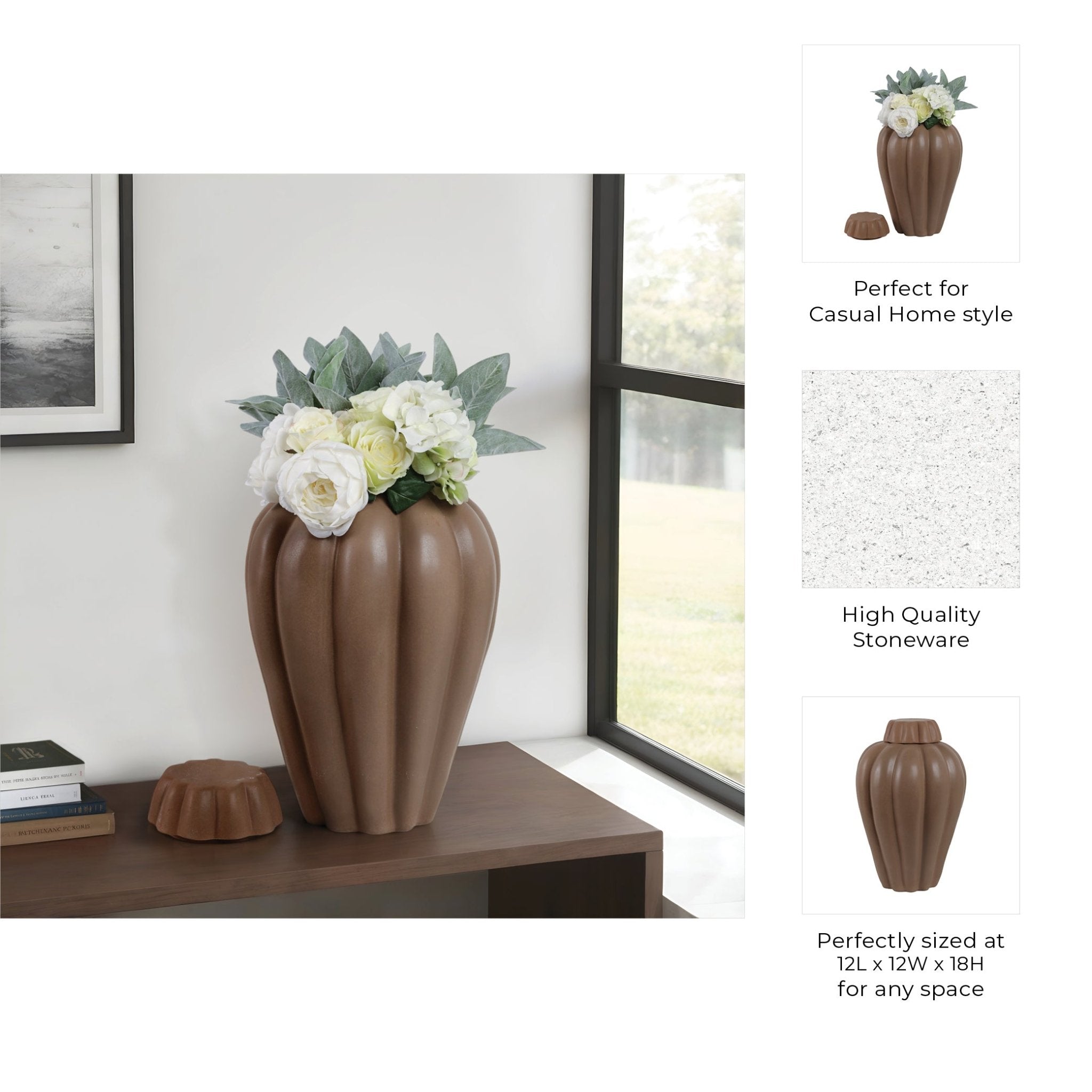 Tukwila Lidded Jar Vases and Jars| Sagebrook Home