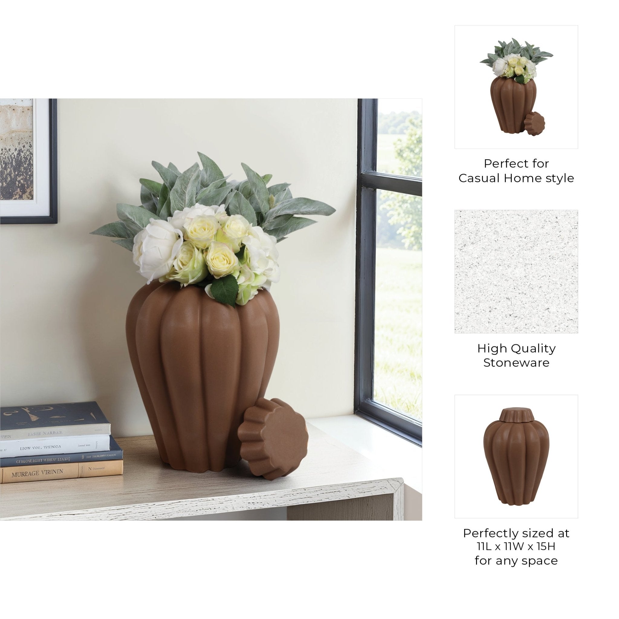 Tukwila Lidded Jar Vases and Jars| Sagebrook Home