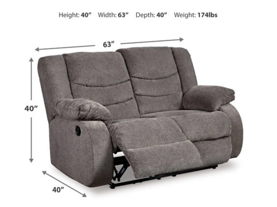 Tulen Reclining - SET in Gray - Al Rugaib Furniture