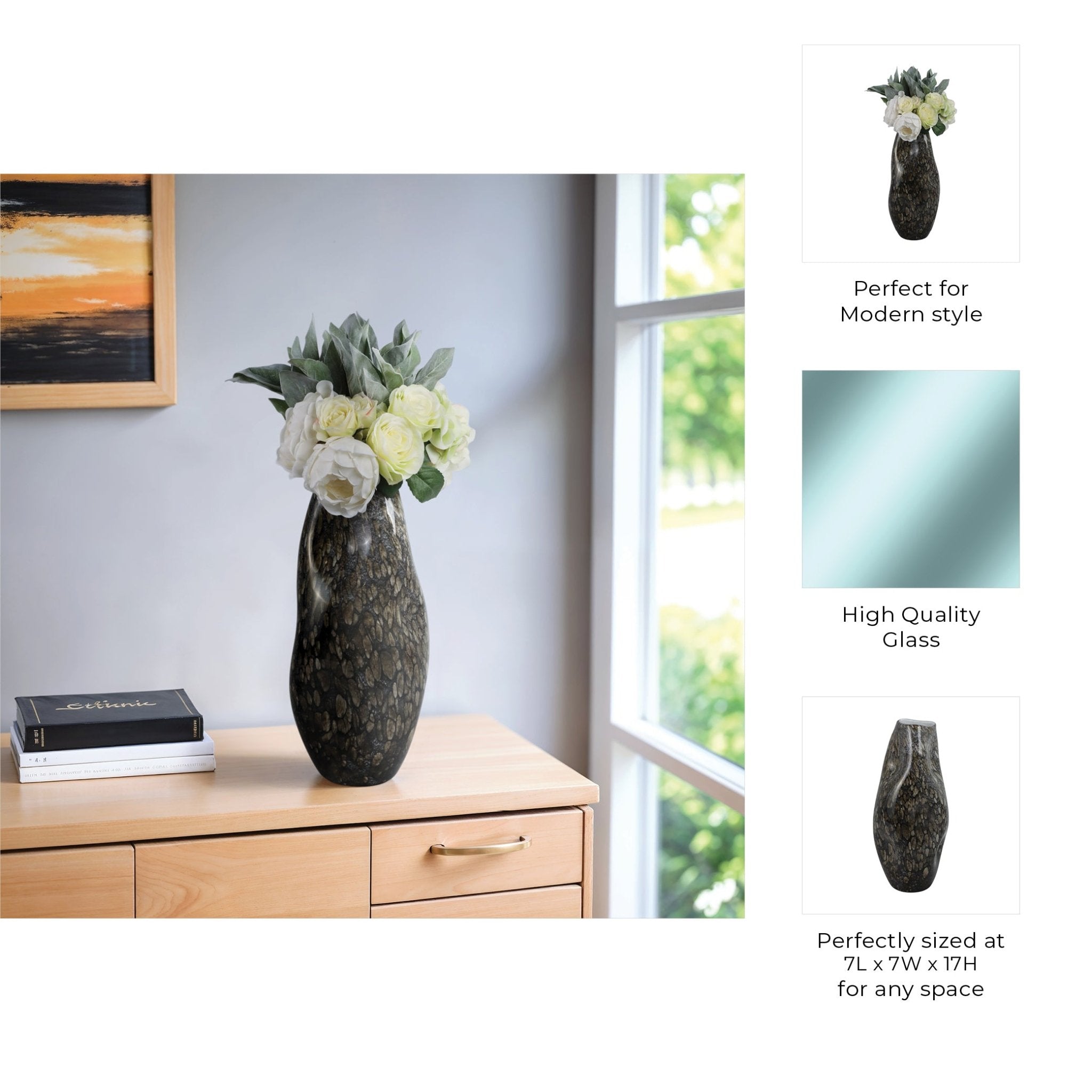 Tunis Speckled Glass Vase Vases and Jars| Sagebrook Home