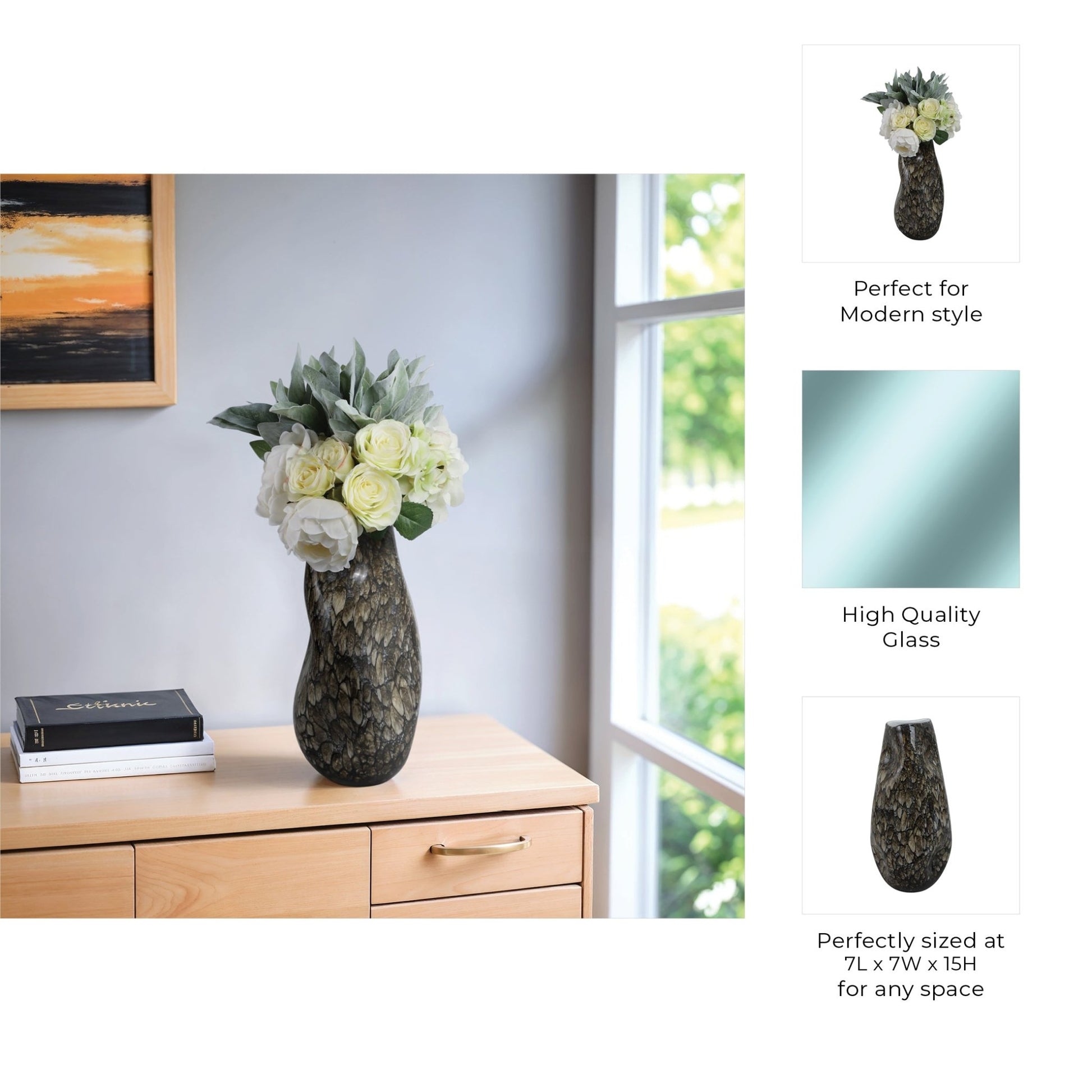 Tunis Speckled Glass Vase Vases and Jars| Sagebrook Home