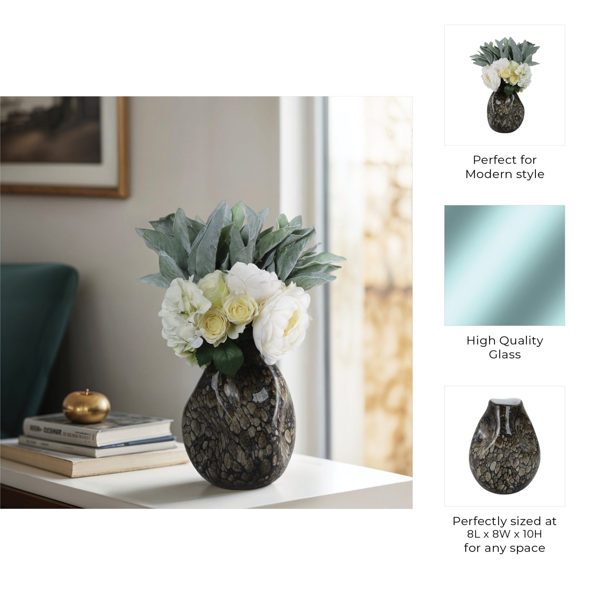Tunis Speckled Glass Vase Vases and Jars| Sagebrook Home