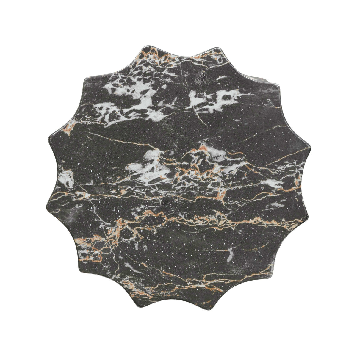 Turin Black Faux Marble Indoor / Outdoor Concrete Stool Consoles & Sideboards| TOV
