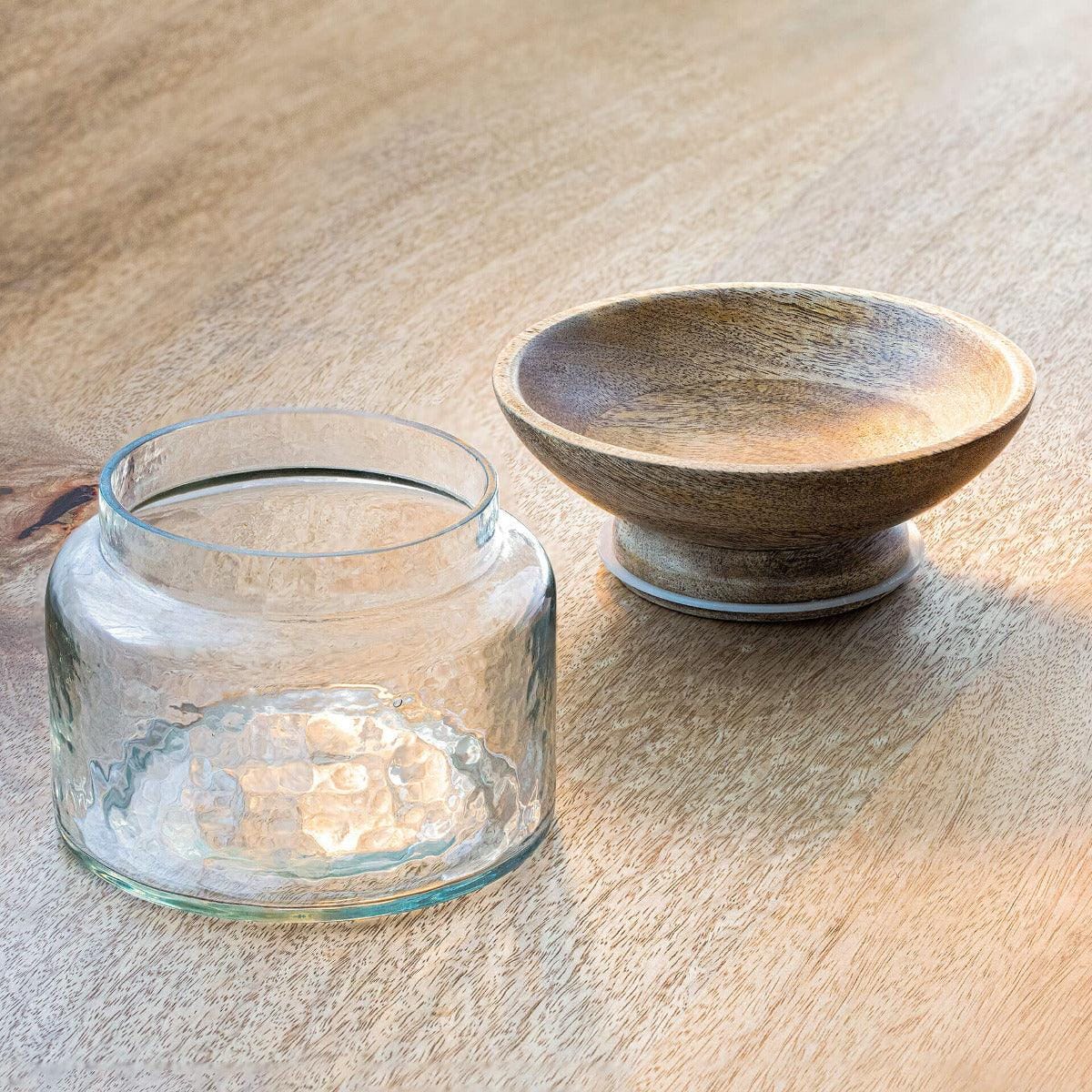 Twain Glass Jar with Wooden Bowl (Large) Box| Roots Furniture