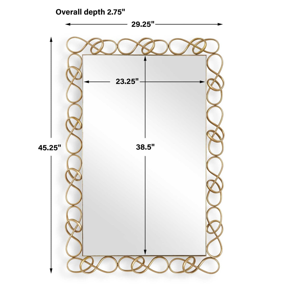Twist It Antique Brass Mirror Mirrors| Uttermost
