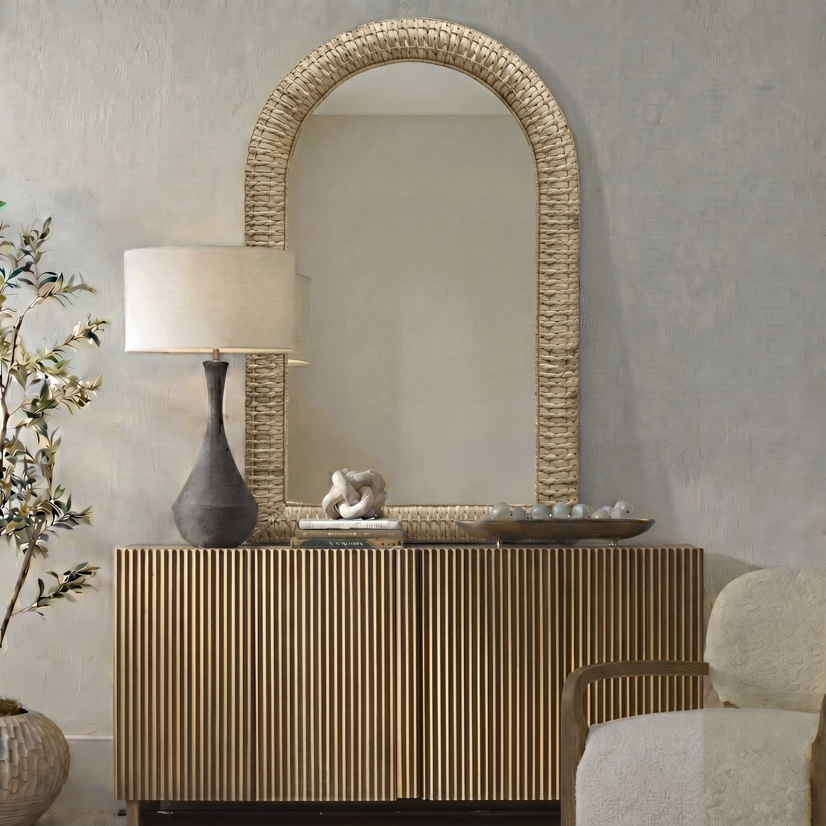 Twisted Seagrass Arch Mirror Mirrors| Uttermost