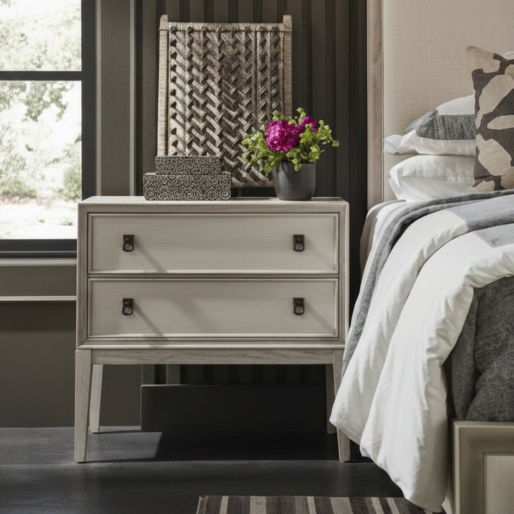 Two Drawer Nightstand Nightstands| Universal