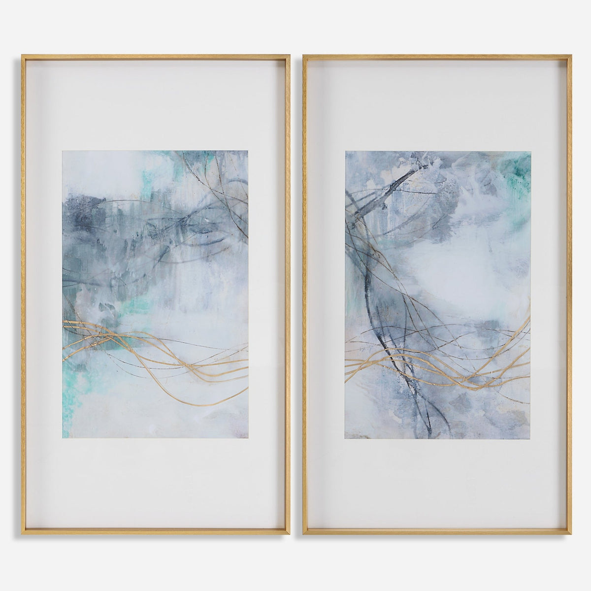 Undulating Oro Framed Prints, S/2, 2 Cartons Table Decors| Uttermost