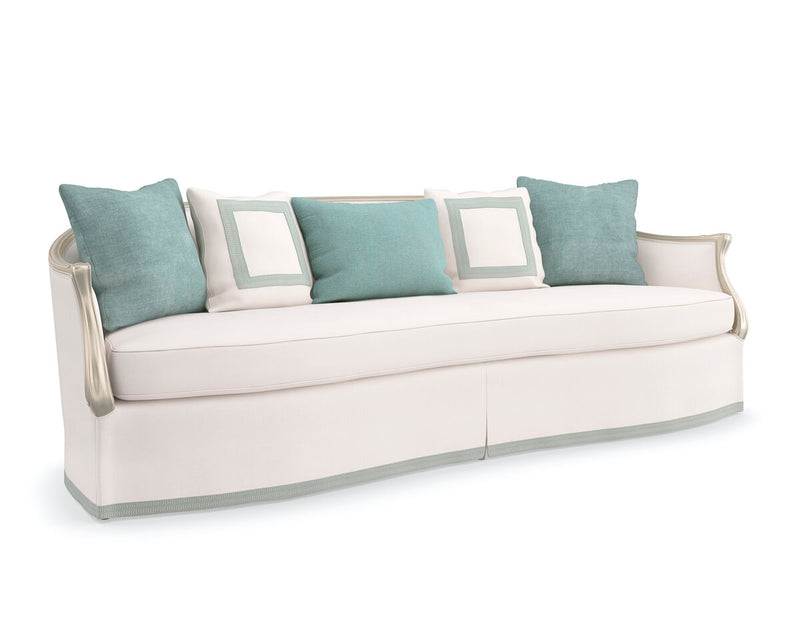 Intl-Classic Upholstery - Skirted Le Canape Sofa (Teal Version)