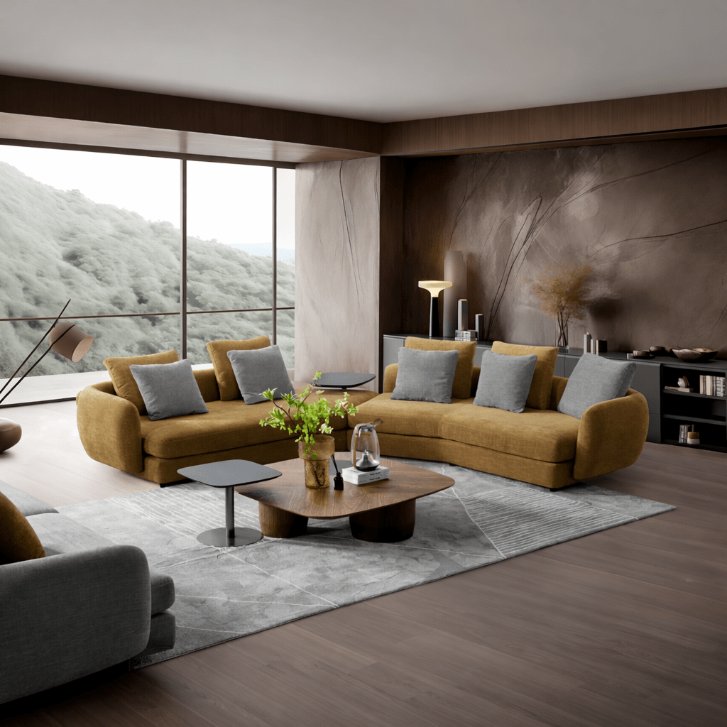 Urban Elegance Ginger Yellow Sectional W313 Sectionals| Roots Furniture