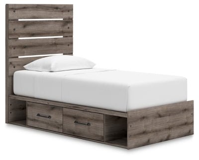 Urbanoore Twin Panel Bed with Storage - Al Rugaib Furniture