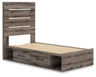 Urbanoore Twin Panel Bed with Storage - Al Rugaib Furniture