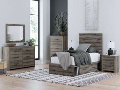 Urbanoore Twin Panel Bed with Storage Beds| Ashley Homestore