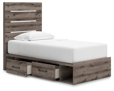 Urbanoore Twin Panel Bed with Storage Beds| Ashley Homestore