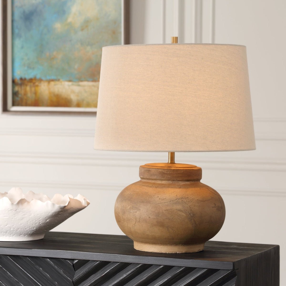 Urbino Aged Terracotta Table Lamp Table Lamps| Uttermost