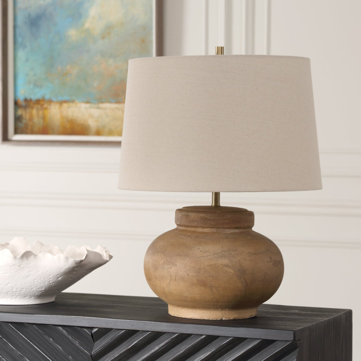 Urbino Aged Terracotta Table Lamp Table Lamps| Uttermost